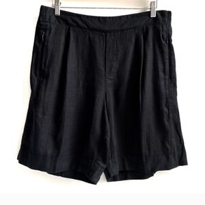 Athleta Playa Linen Bermuda Short Black Plus Size 20